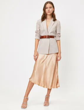 11804 Brown Midi Skirt