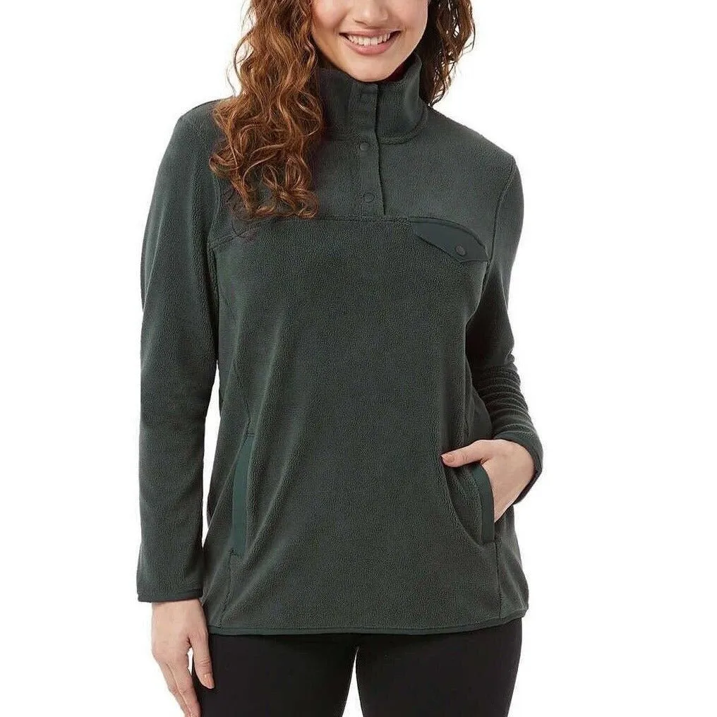 32 Degrees Women's Snap Fleece Pullover