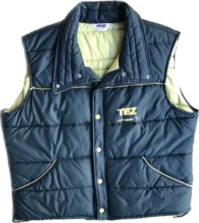 80s MVP Navy Puffer Vest      XL