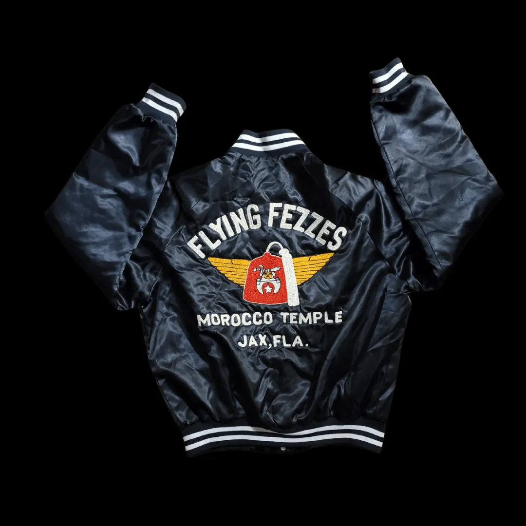 90's VINTAGE CHALK LINE FLYING FEZZES BOMBER