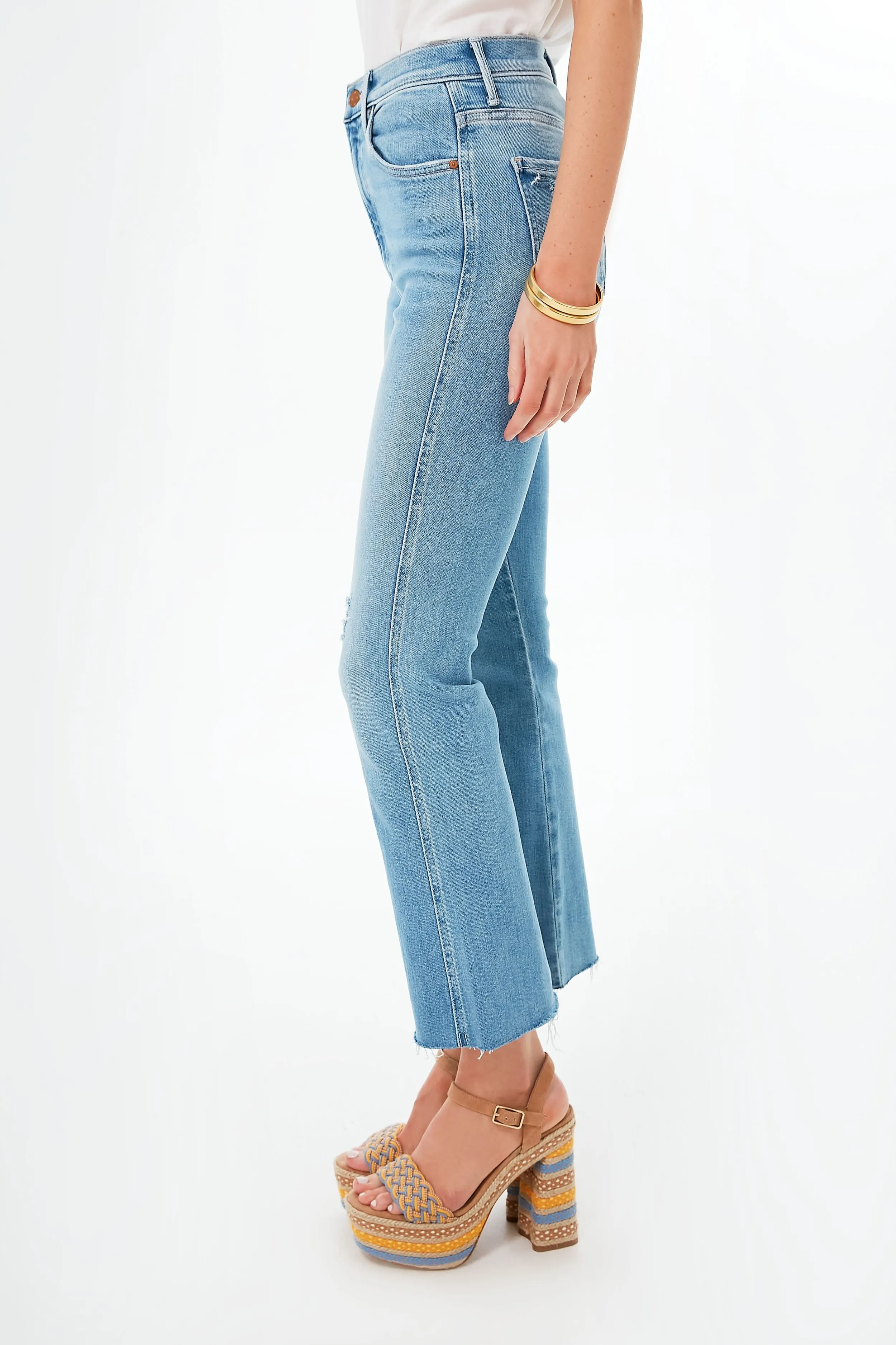 A Sight For Sore Eyes High Waist Double Ankle Fray