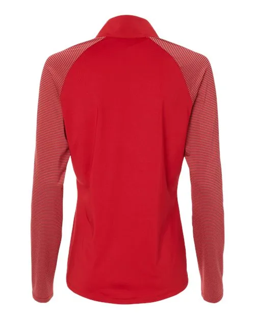 adidas Women's Stripe Block Quarter-Zip Pullover