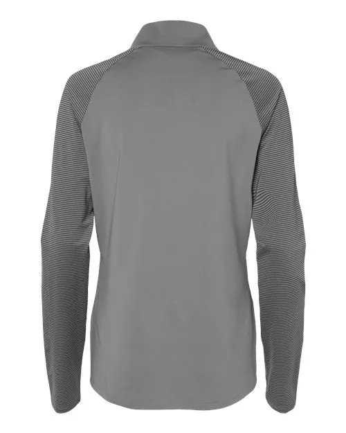 adidas Women's Stripe Block Quarter-Zip Pullover