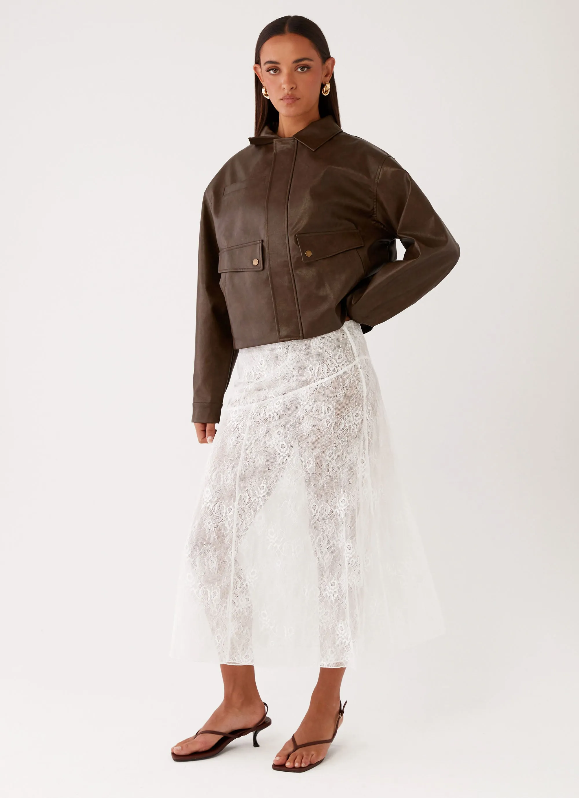 Alara Midi Skirt - White