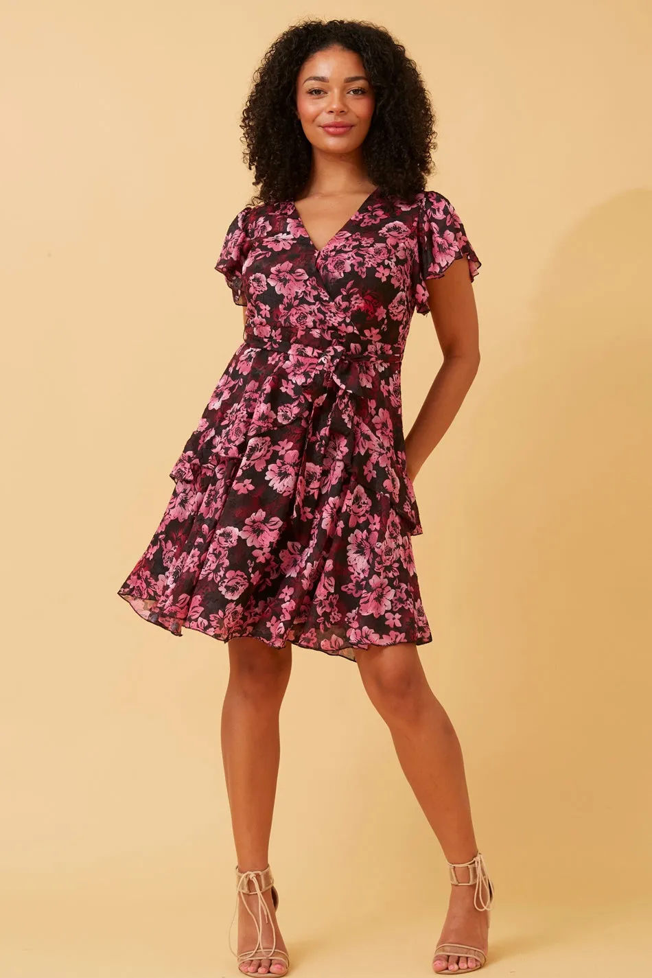 ALBA FLORAL SHORT DRESS