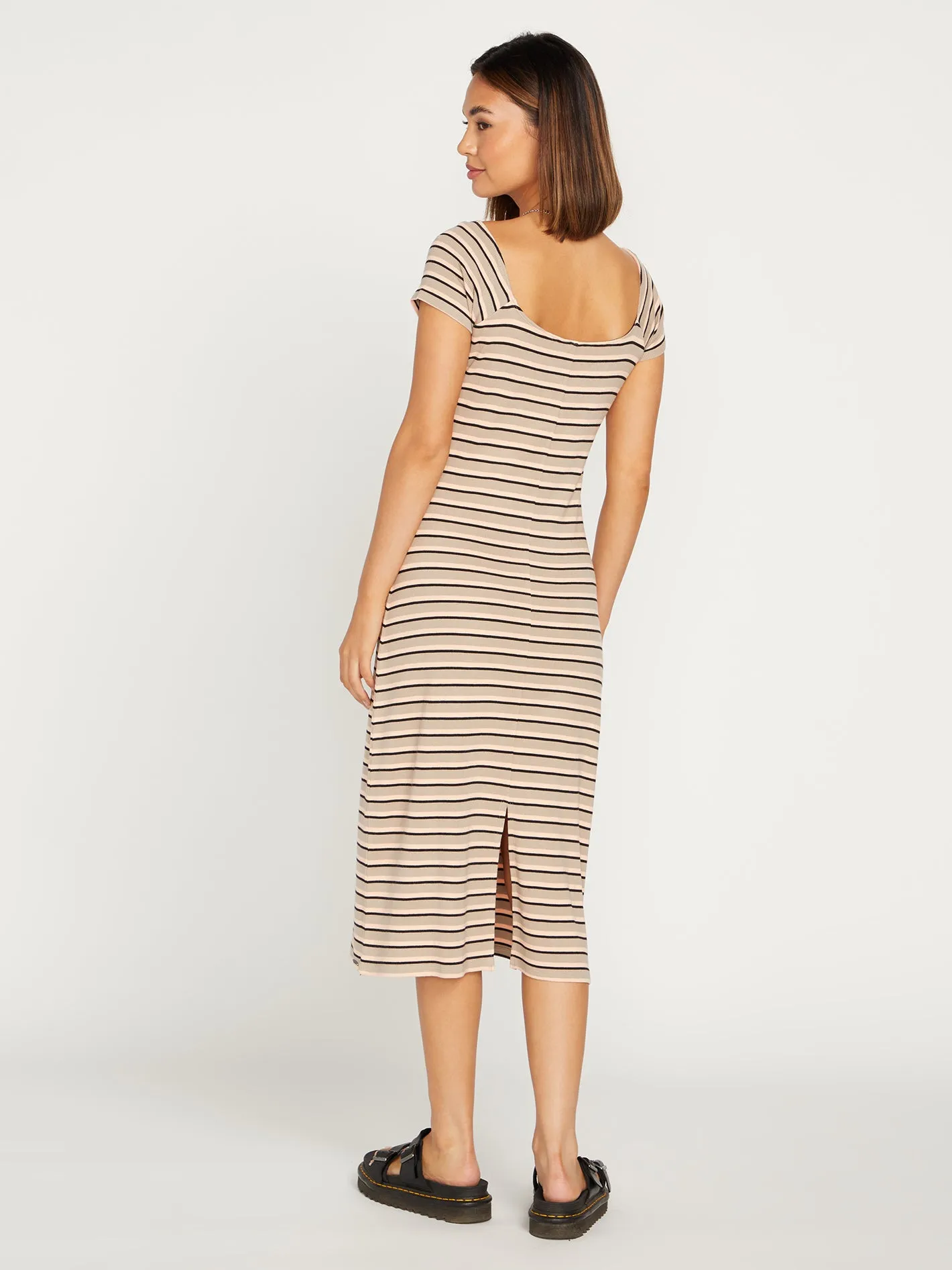 All Booed Up Dress - Taupe