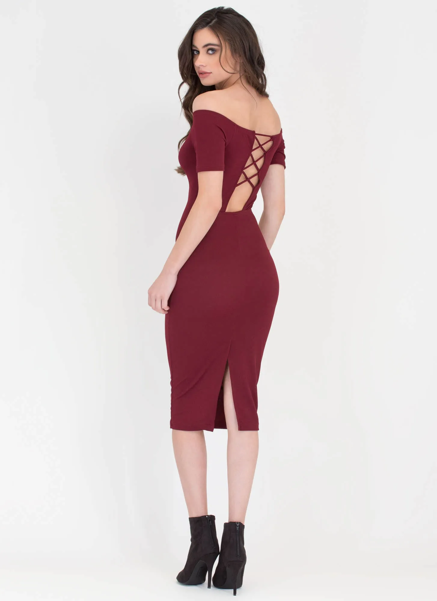 Bardot Babe Off-Shoulder Midi Dress