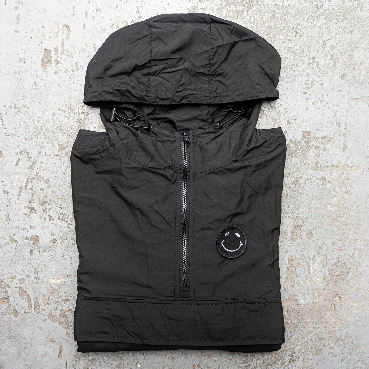 BB Smiley - Pull Over Jacket - Black