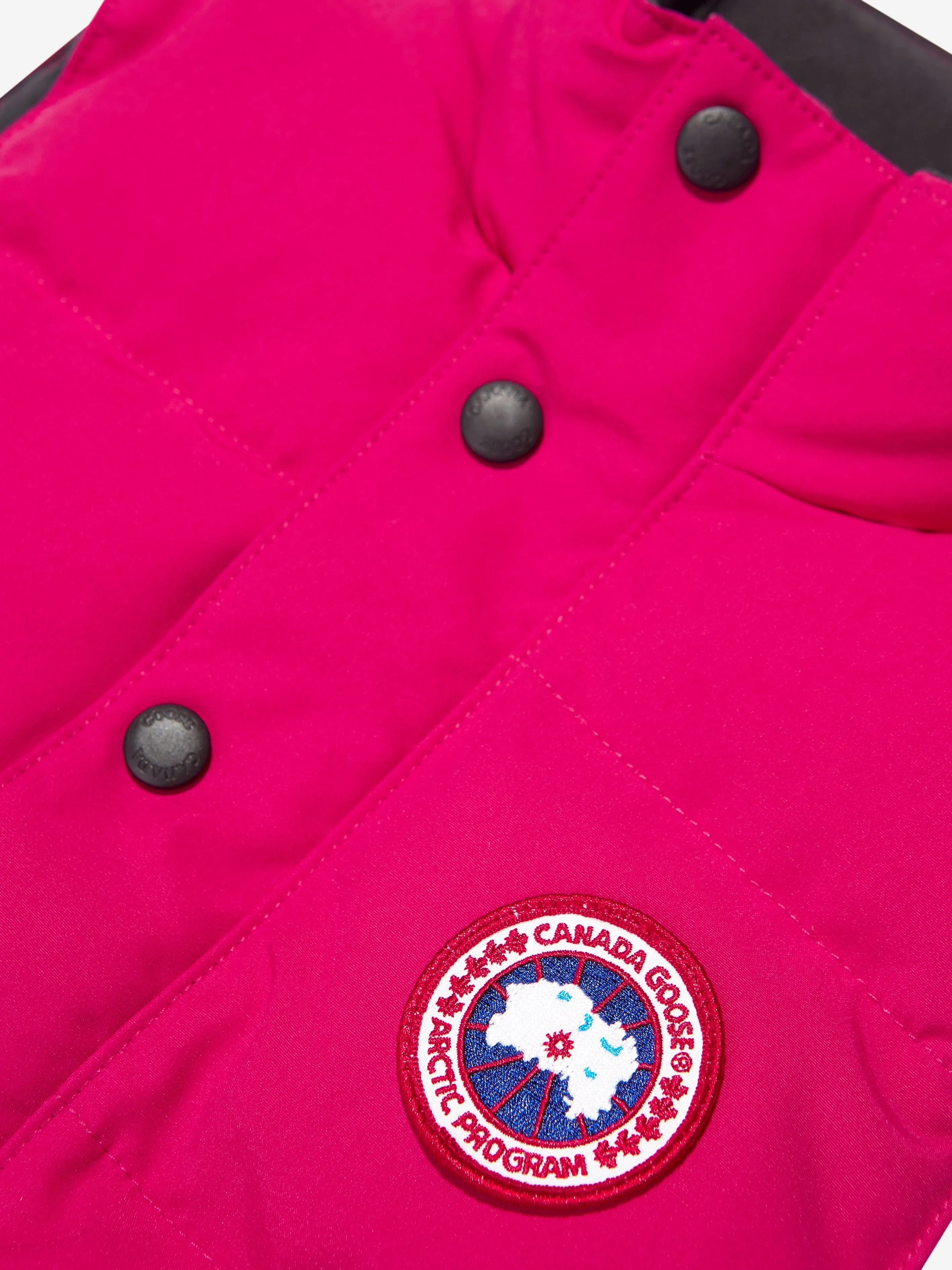 Canada Goose Girls Down Padded Vanier Vest in Pink