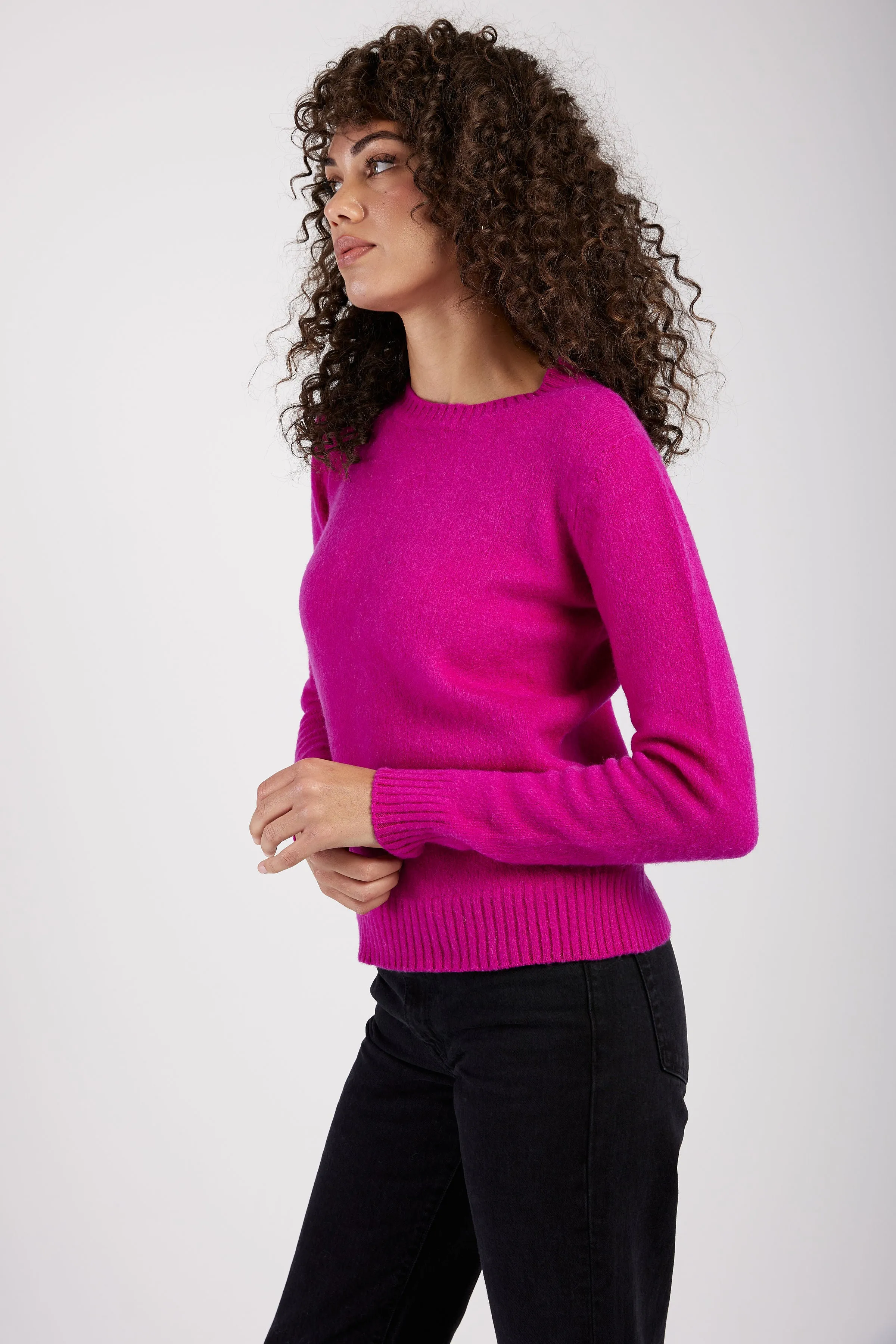 Carded Pullover Sweater in Cherry