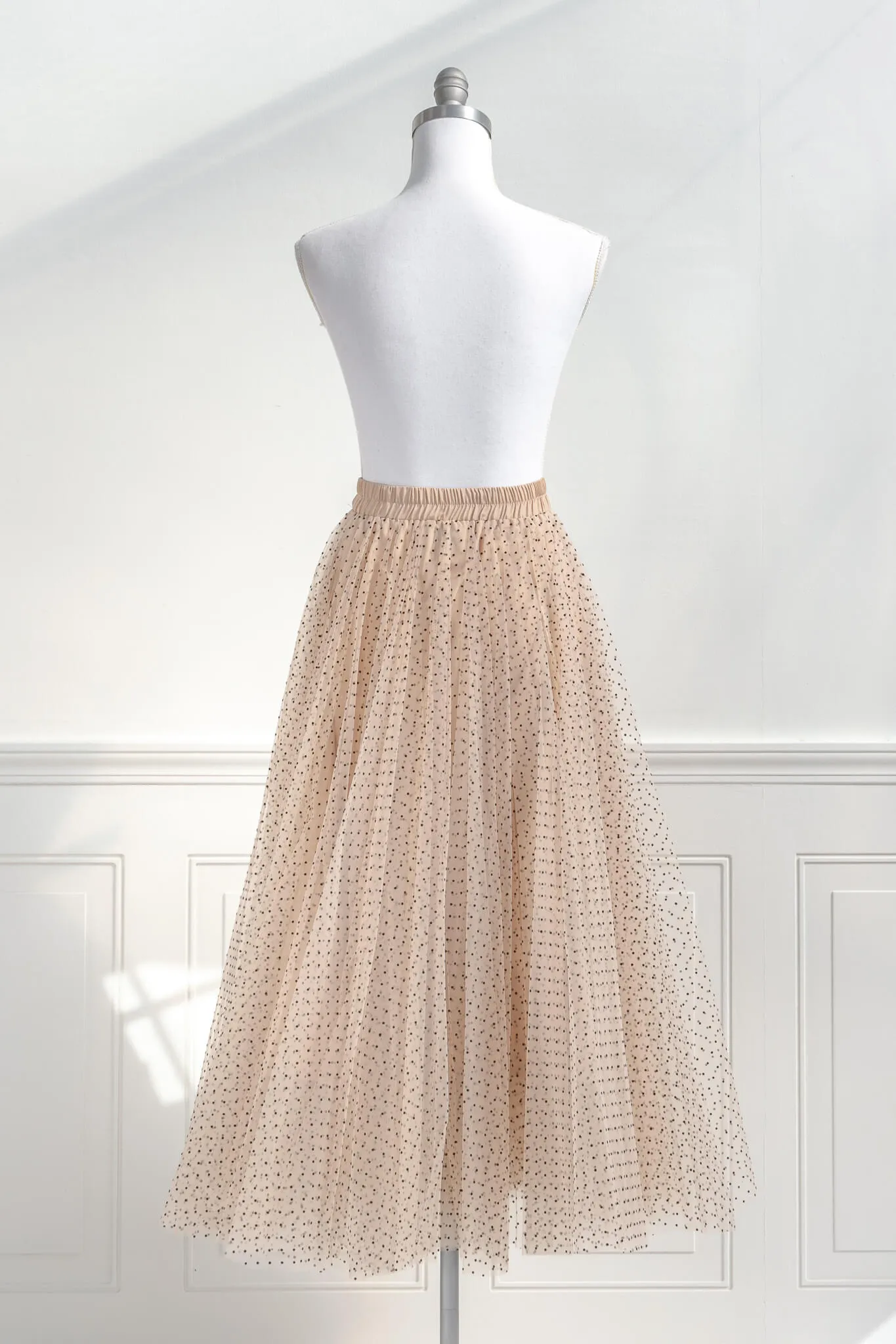 Chloe Tulle Midi Skirt - Polka Dot