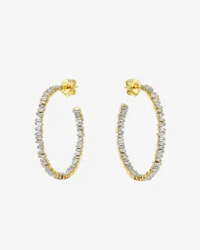 Classic Diamond Midi Hoops