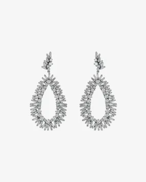 Classic Diamond Midi Tear Drop Earrings