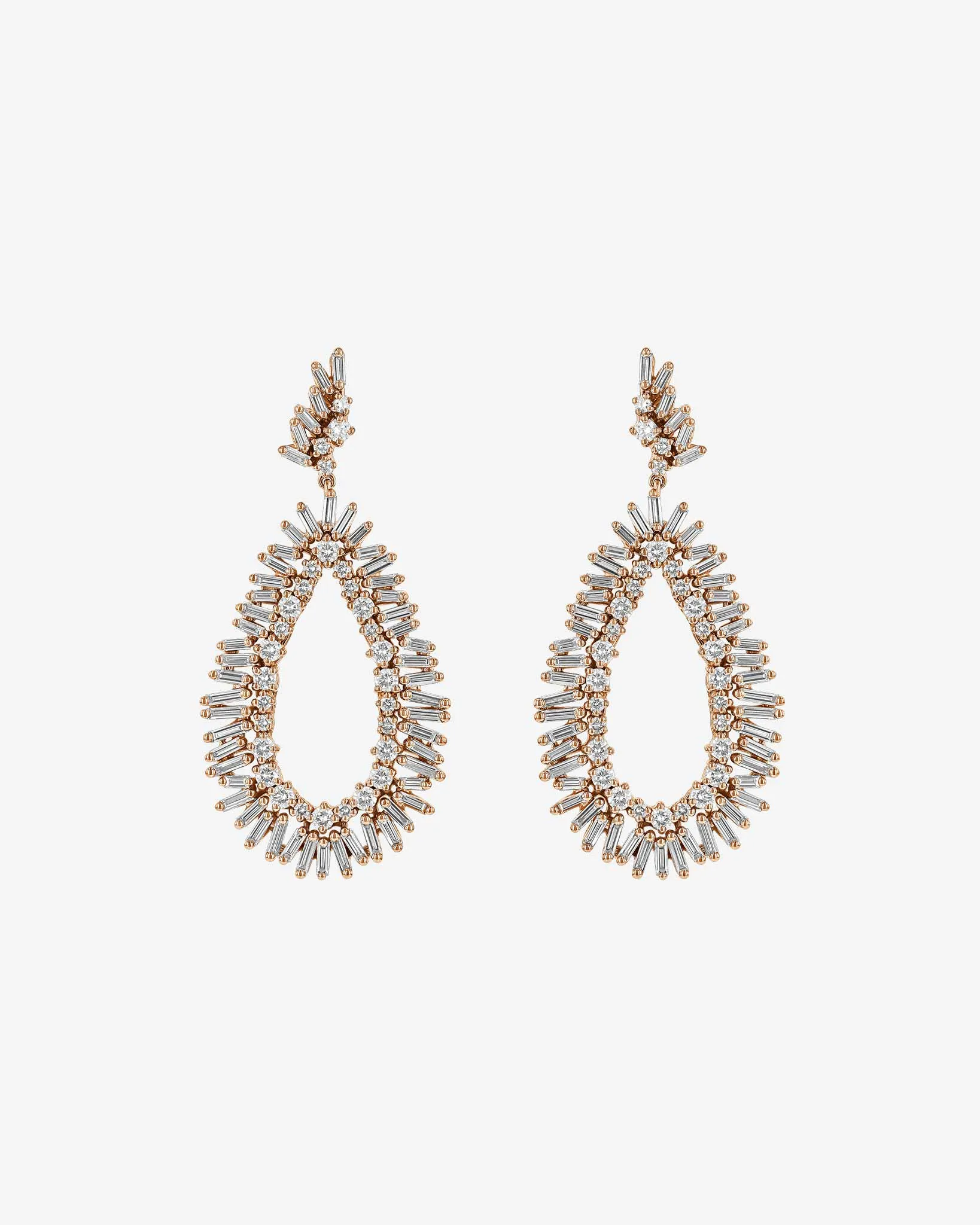 Classic Diamond Midi Tear Drop Earrings