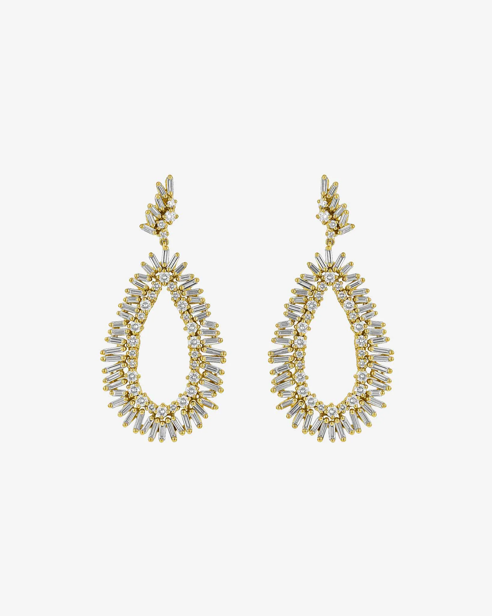 Classic Diamond Midi Tear Drop Earrings