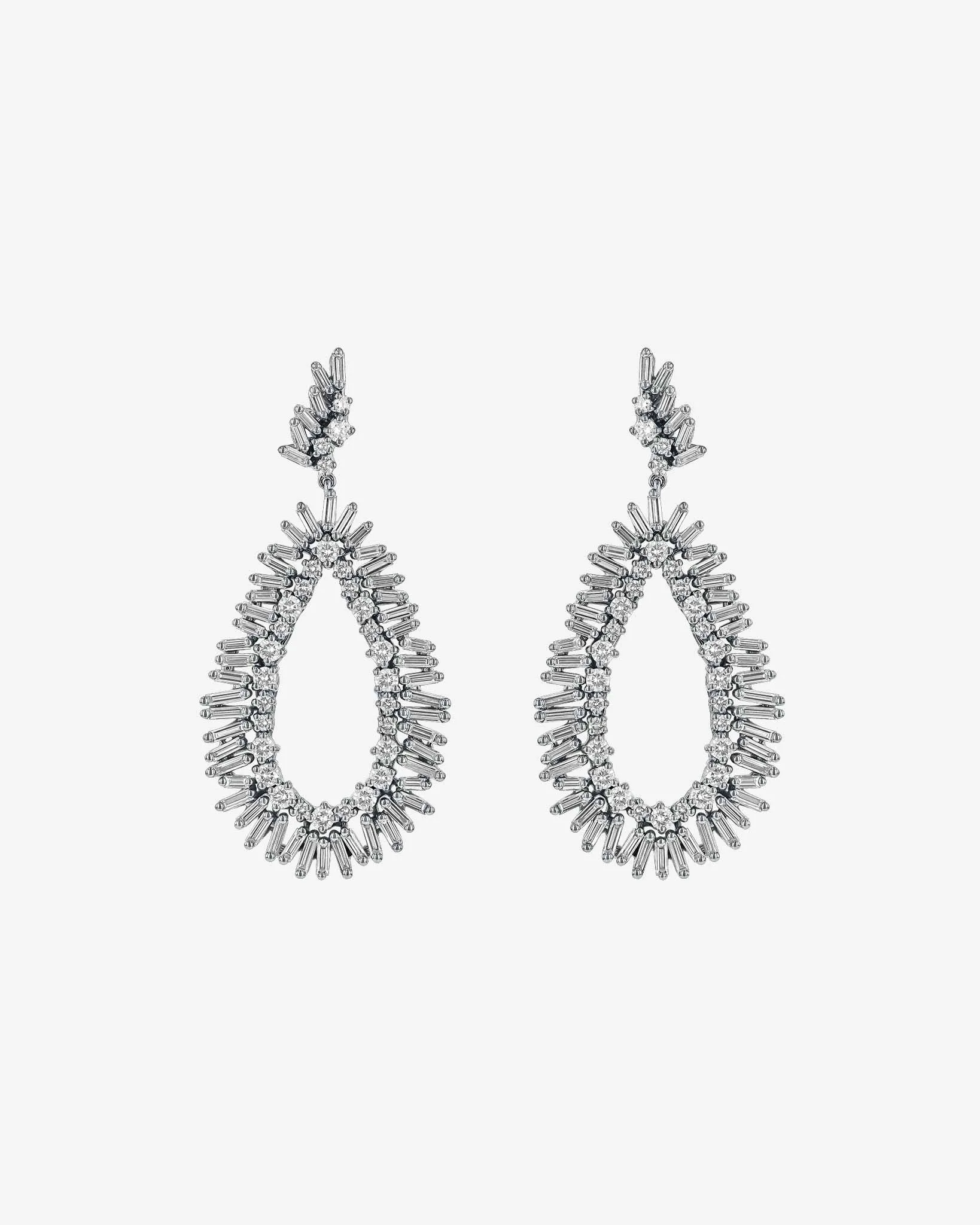 Classic Diamond Midi Tear Drop Earrings