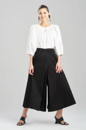 Cotton Poplin Palazzo Pants