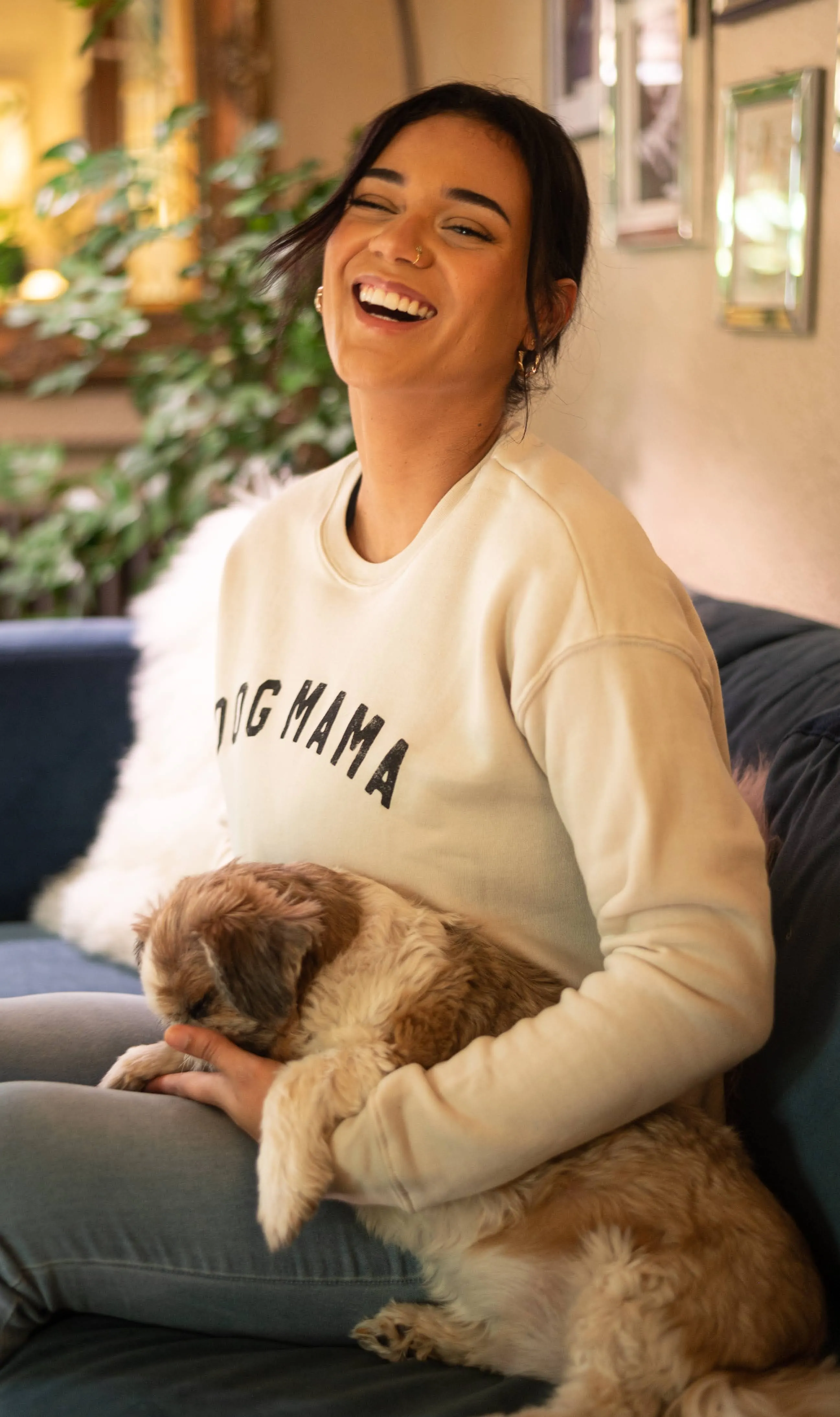 DOG MAMA Unisex Crewneck Sweatshirt