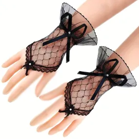 Elegant Lace Gloves for Bridal Wedding or Halloween Costume