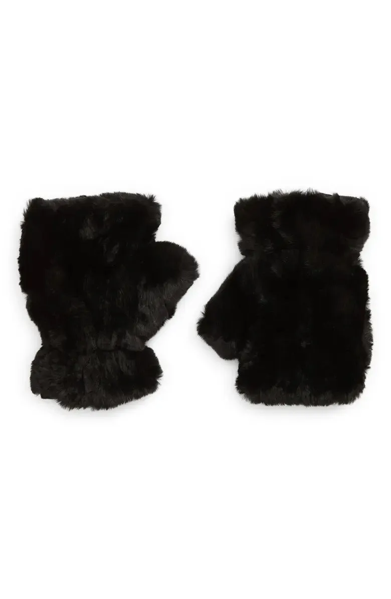 Faux Finger Mittens - Black