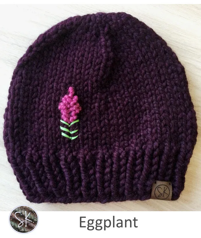 Fireweed Chunky Knit Hats | Flower Embroidered Hats