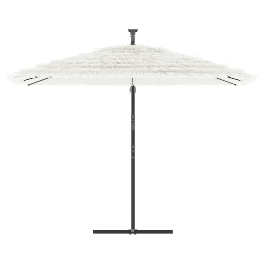 Garden Parasol with Steel Pole White 290x290x238 cm