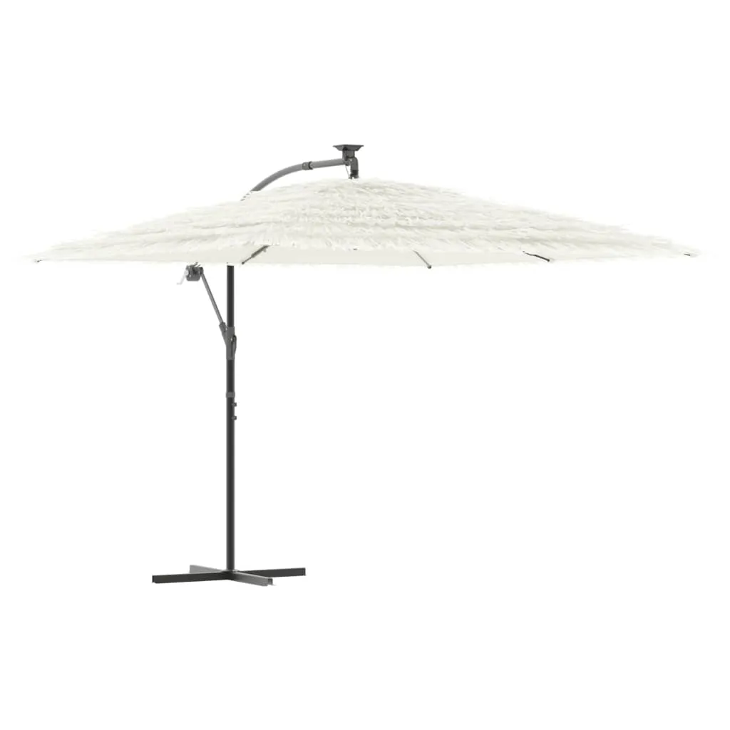 Garden Parasol with Steel Pole White 290x290x238 cm