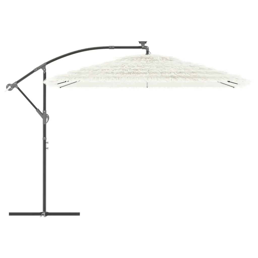 Garden Parasol with Steel Pole White 290x290x238 cm