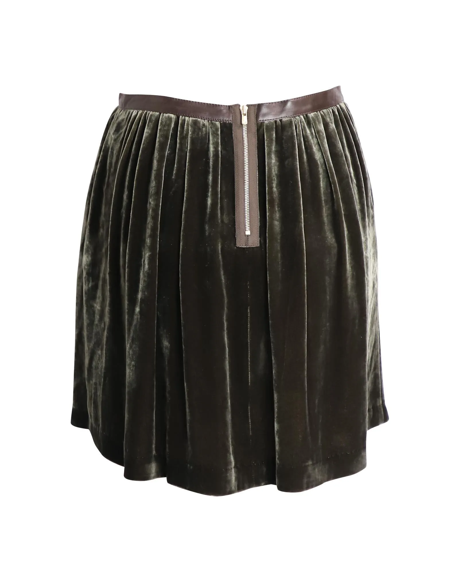 Green Velvet Bow Skirt