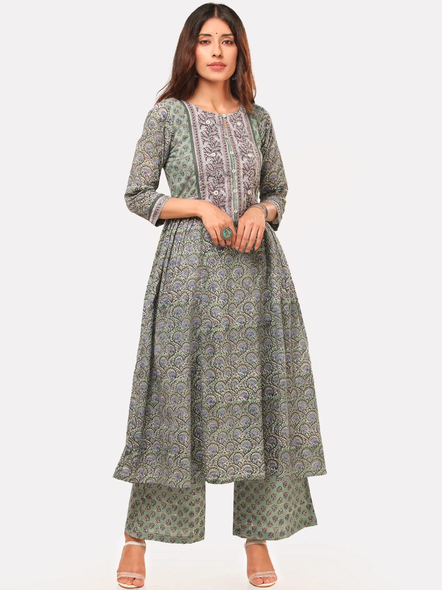 Harit Fiza Flared Kurta