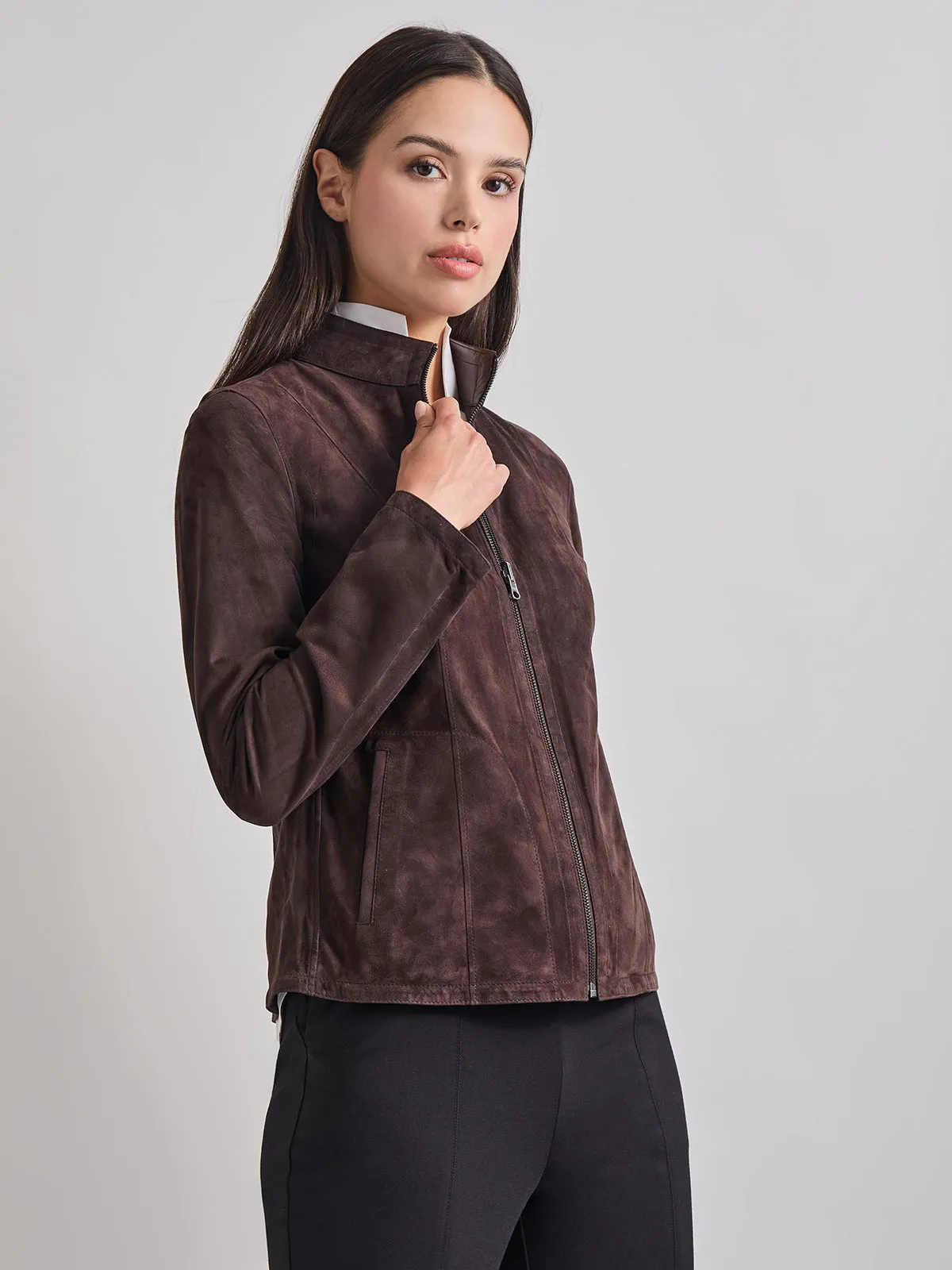 Heritage Fit Reversible Suede Leather Jacket