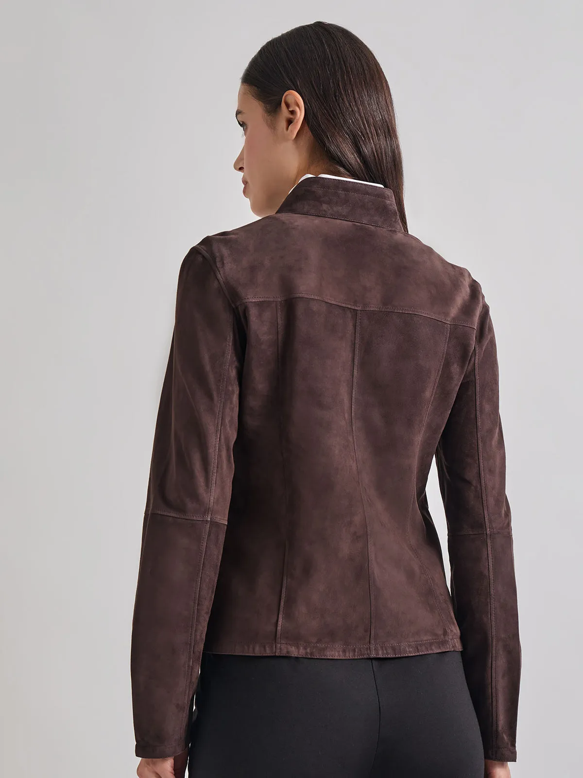 Heritage Fit Reversible Suede Leather Jacket