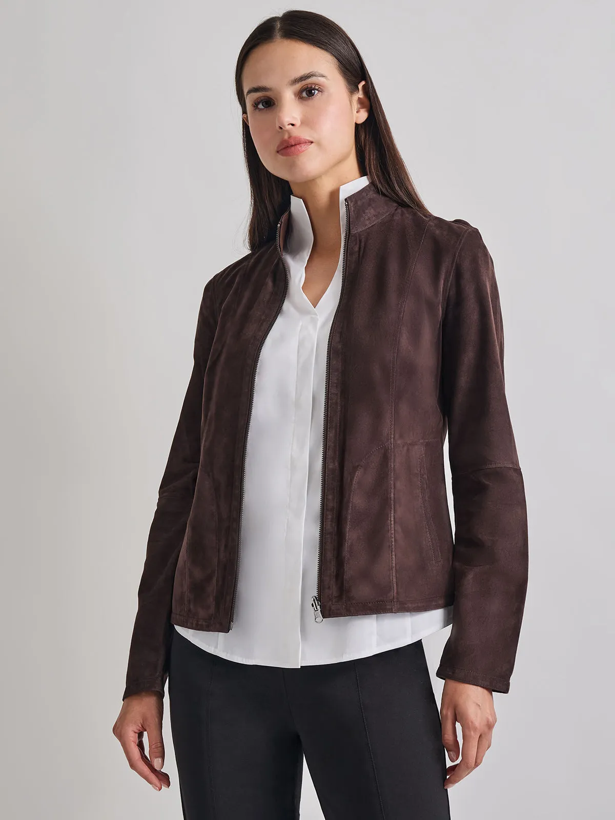 Heritage Fit Reversible Suede Leather Jacket