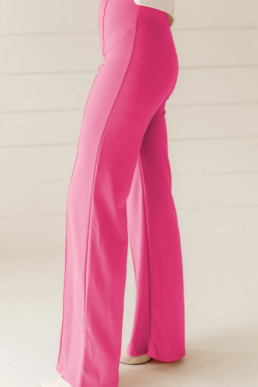 High Waist Center Seam Flared Pants