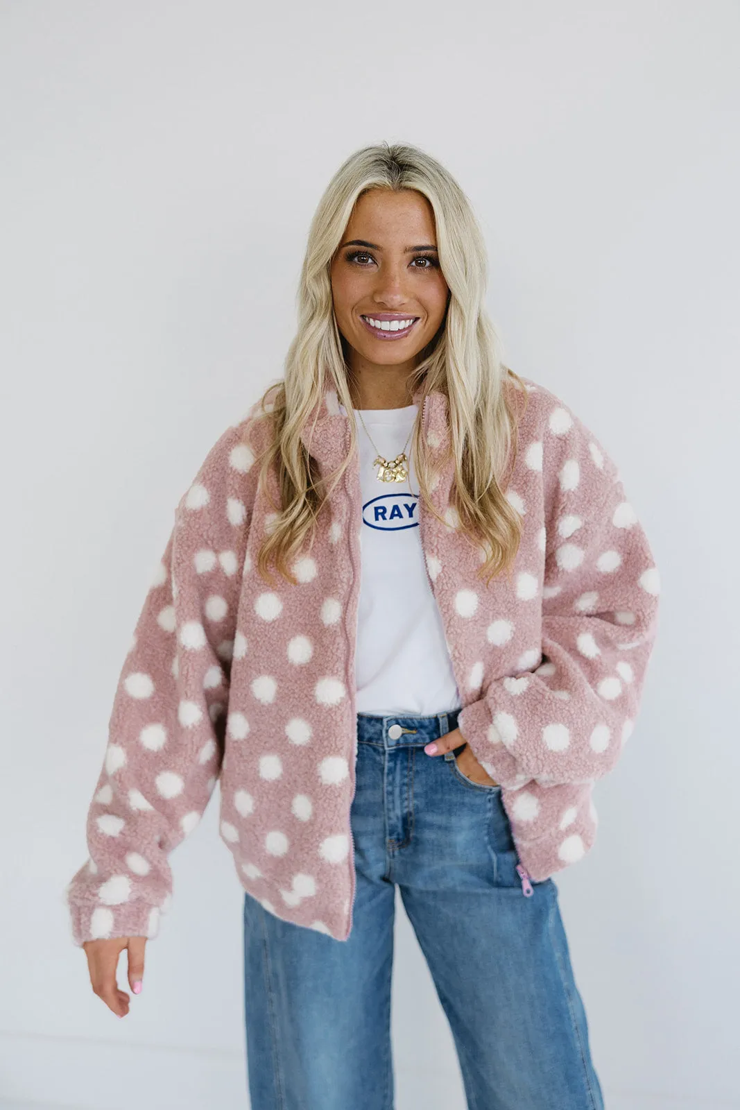 Honey Teddy Bear Jacket - Mauve