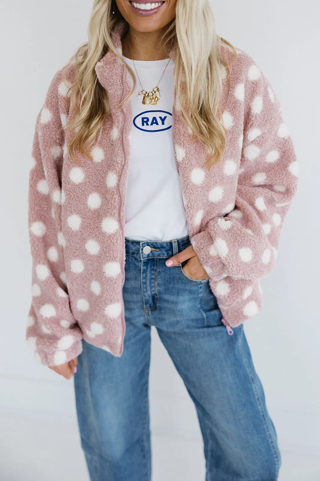 Honey Teddy Bear Jacket - Mauve