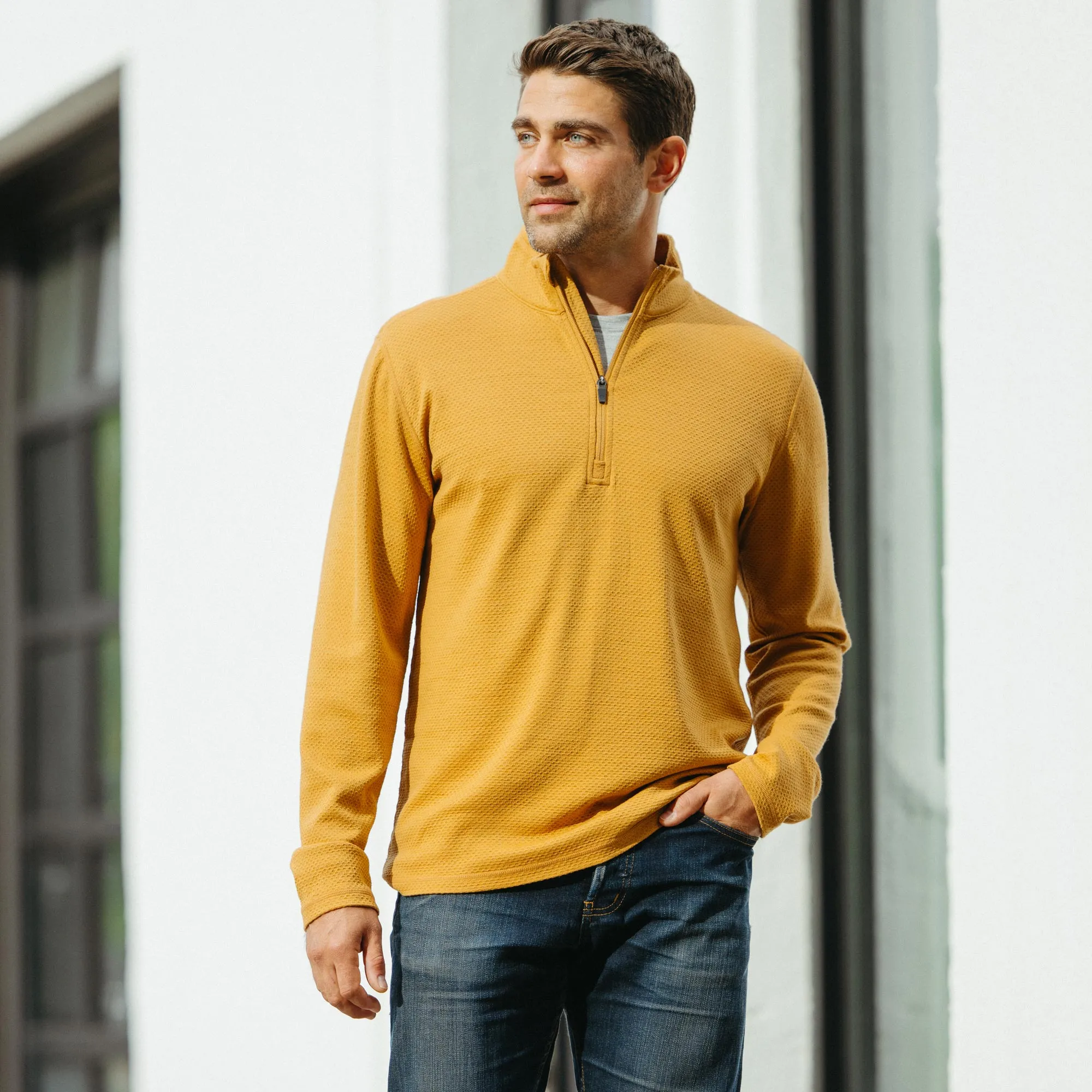 Honeycomb Waffle Quarter-Zip