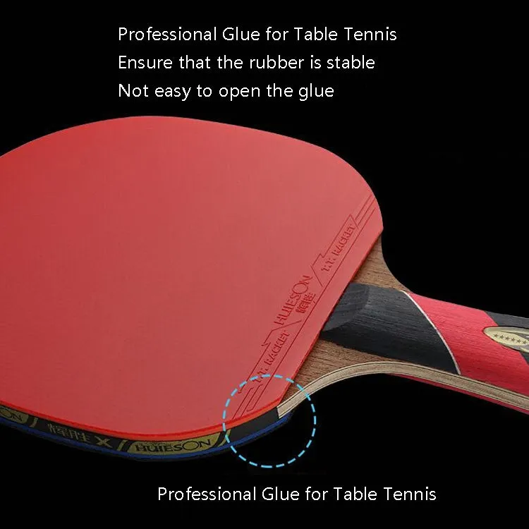 HUIESON HS-LX Six Star 5-Layer Chicken Wing Tip   2 Layer Carbon Double Side Continuous Table Tennis Single Racket(Pen Hold Grip Racket)