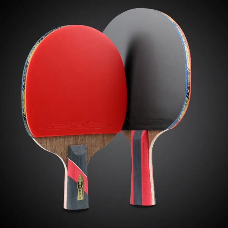 HUIESON HS-LX Six Star 5-Layer Chicken Wing Tip   2 Layer Carbon Double Side Continuous Table Tennis Single Racket(Pen Hold Grip Racket)