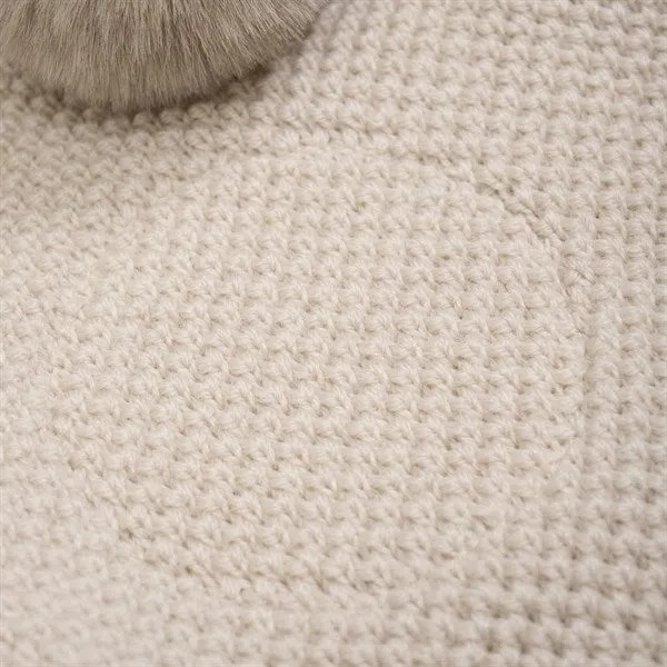 Huttelihut Balaclava Wool Knit Vindstop Almond Peach