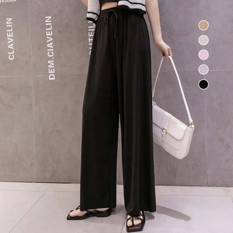 Ice Silk Wide Leg Women's Pants