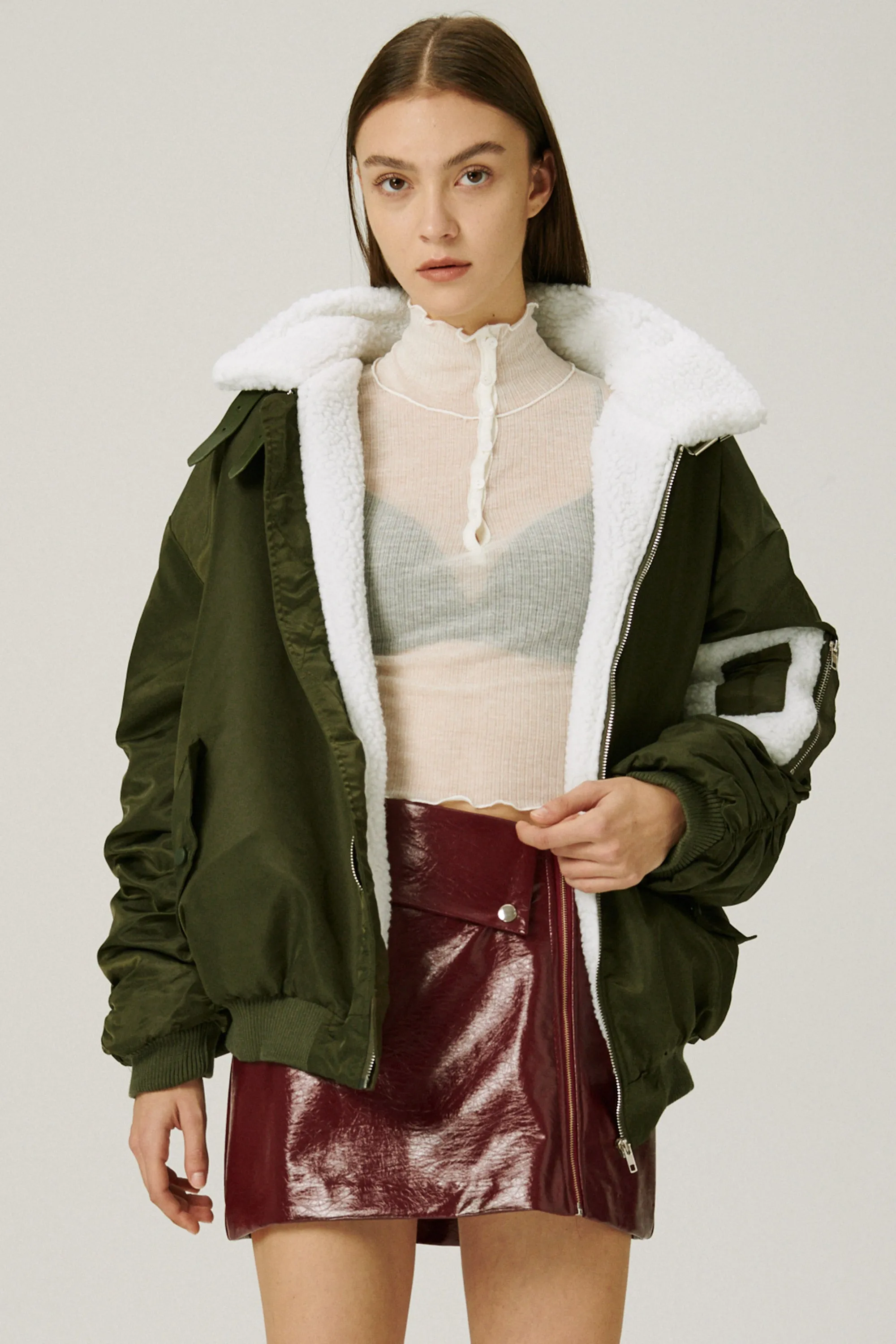 Izzy Borg Lined Aviator Jacket