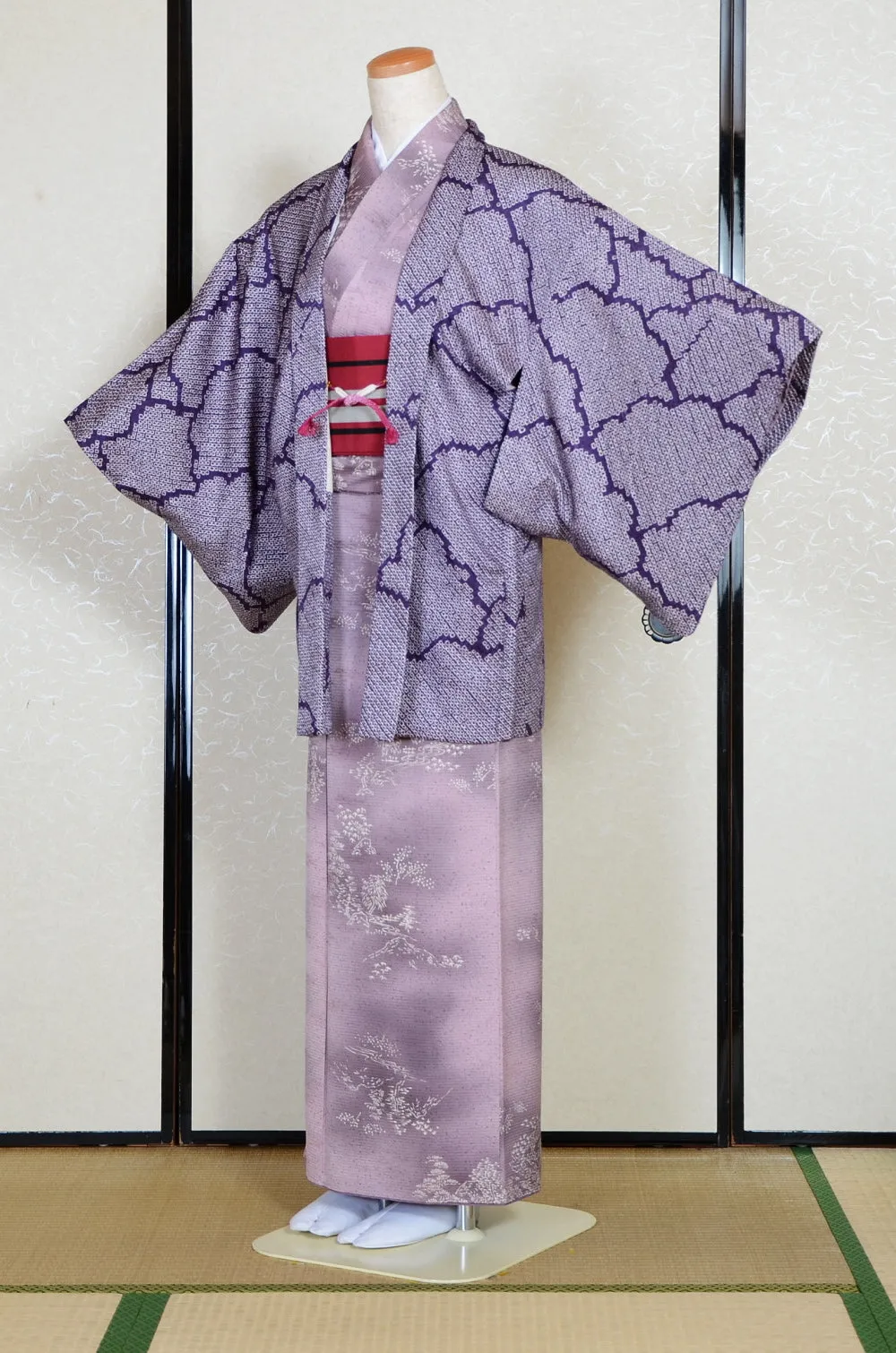 Japanese kimono & jacket 5 items set / SK #1-723