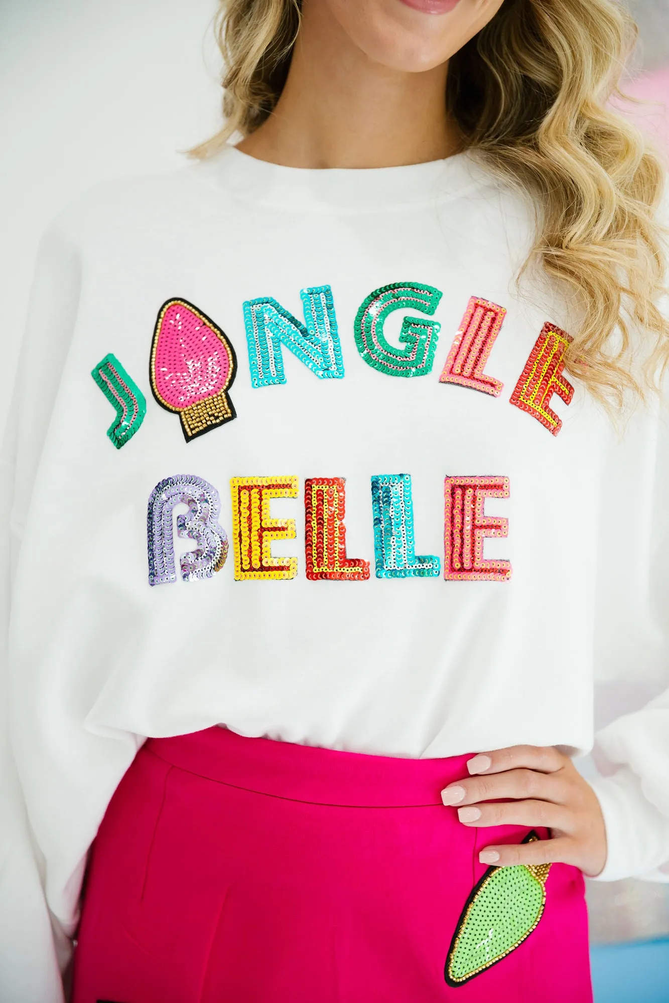 JINGLE BELLE WHITE PULLOVER