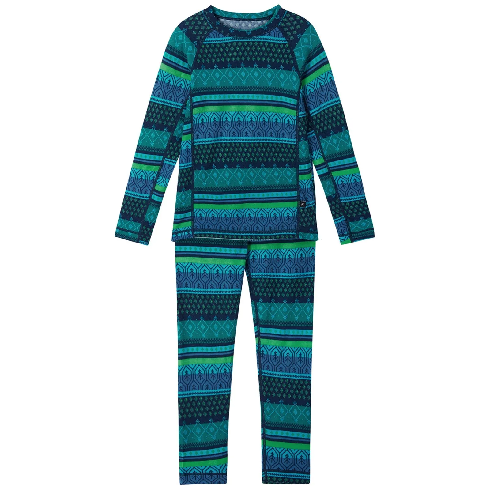 Kids Wool/Bamboo Base Layer Set Taitoa Navy