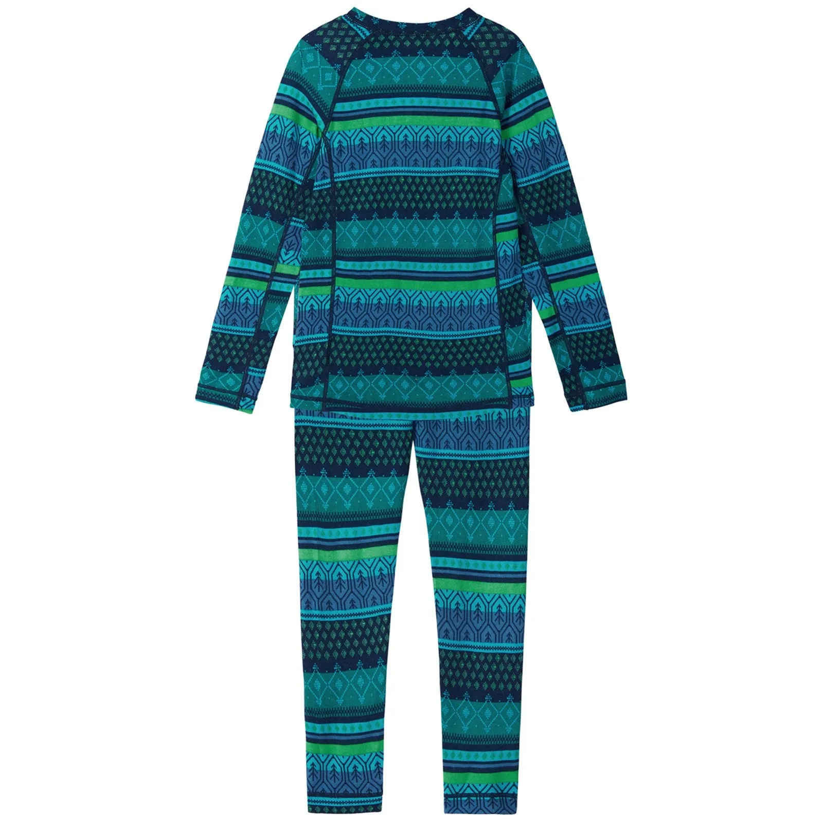 Kids Wool/Bamboo Base Layer Set Taitoa Navy