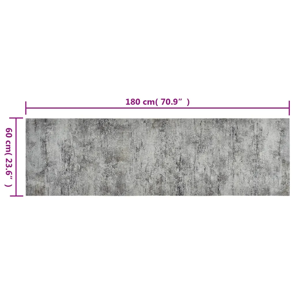 Kitchen Rug Washable Beton 60x180 cm Velvet