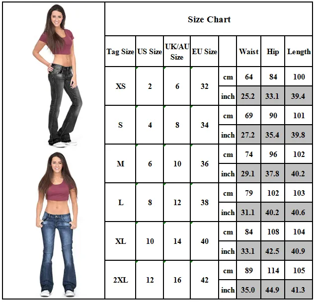 KittenAlarm - Skinny Flared Jeans Women's Fashion Denim  Pants Bootcut Bell Bottoms Stretch Trousers Women Jeans Woman Jeans Low Rise Jeans