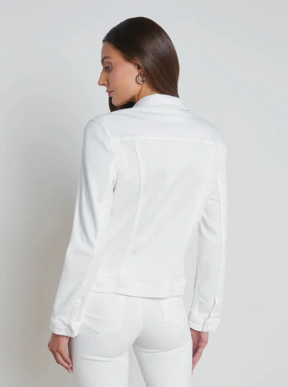 La1753 L’Agence White Denim Jacket