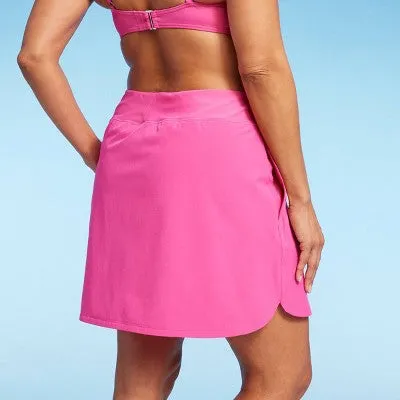 Lands' End Women's UPF 50 Swim Skort - Pink L